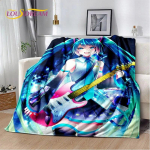 3D Jaapan Armsa muusika multifilmitegelased Miku tekk, pehme tekk koju Magamistoa voodi Diivan Pikniku Kontori reisikaaned lastele 125x150cm 50x60inch