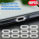 10 tk laadimispordi kaitsekile kleebis iPhone'ile Samsung Xiaomi universaalne C-t&uuml;&uuml;pi telefoni Apple tolmukindel kleebis Apple HD Film（10Pcs)