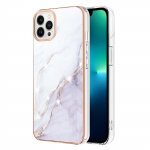 Galvaniseeritud marmorist IMD p&otilde;rutuskindel telefoni&uuml;mbris iPhone 15 14 Plus 13 12 11Pro Max jaoks Samsung S24 S23 S22 S21Ultra Plus S21FE S20FE A15 A25 A14 A54 jaoks iPhone 7/8/SE 2020 valge