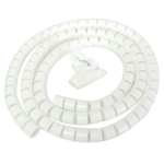 2 meetrit 8/25 mm kaabli spiraalid m&auml;hkida korralik juhe traadipaelad hoiuruumi korraldaja PC-teleri traadi m&auml;his toru traadi varrukad White-8mm