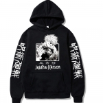 Gojo Satoru tr&uuml;kitud top Jujutsu Kaisen anime unisex hip-hop top vabaaja kapuuts XXL must