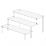 Kolmekorruseline akr&uuml;&uuml;lfiguuriga m&auml;nguasjade vitriin, l&auml;bipaistev toidutassikookide magustoitude vitriin koju 20cm Triple Layer