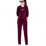 3 tk/komplekt naiste mantliga p&uuml;kste komplekt, v&auml;rviga sobiv pehme paks kapuutsiga pikkade varrukatega t&otilde;mblukk, elastne mansett. 2XL sinine