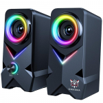 ONIKUMA USB juhtmega k&otilde;lar RGB lahe valgustus Super Bass Subwoofer HiFi heli m&auml;ngu jaoks 3D ruumiline muusika arvutile s&uuml;learvutile 60 mm minik&otilde;lar must