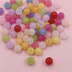 400 tk 6 mm akr&uuml;&uuml;lhelmeid tarretises v&auml;rvi isetegemise ehete aksessuaarid k&auml;ev&otilde;ru kaelakee &uuml;he auguga ripats mitmev&auml;rviline