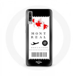 Coque pour Samsung Galaxy A70 Billet d'avion Montr&eacute;al Canada