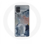 Samsung Galaxy A51 &uuml;mbris Hall abstraktse tekstuuriga taust