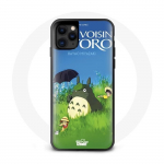 Coque Iphone 12 Pro Max Mon Voisin Totoro Mei Satsuki Kanta herbe cr&eacute;ature merveilleuses ciel parapluie les Totoro japonnais