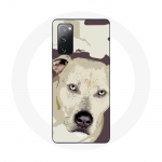 Valge &uuml;mbris Samsung Galaxy S20 FE Pitbull Dog jaoks