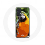 Coque pour Samsung Galaxy A13 4G / A13 4G Lite Aras Perroquet Orange vert