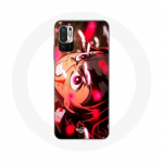 Coque pour Xiaomi Redmi Note 10T 5G Tanjiro Demon Slayer Kimetsu no Yaiba en col&egrave;re