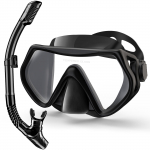 Kuivsnorgeldamiskomplekt Panoraamne laia vaatega uduvastane sukeldumismask Professionaalne snorgeldamisvarustus snorkelmask Silikoonist t&auml;iskuiv snorgeldamiskomplekt t&auml;iskasvanutele One Size
