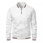 Kevadsuvine Bomberjakk Meeste Must vabaaja Slim Fit Pesapalli Meeste jakid S&uuml;gismood Kvaliteetsed jakid meestele XXXXXL valge