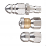 3 tk Kanalipuhastusotsik Roostevabast terasest joaotsik, 1/4 tolline kiir&uuml;hendus surve jaoks