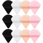 24 tk Triangle Velvet Powder Puff meigik&auml;snad n&auml;ole silmadele Kontuuriv Shadow Seal Cosmetic Foundation Makeup 24PCS valge