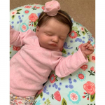 49CM kunstlik s&uuml;ndinud beebinukk Rosalie 3D-v&auml;rvitud nahaga, n&auml;htavate veenidega nukud M&auml;nguasjad lastele Kingitusm&auml;nguasi 49cm cloth body doll