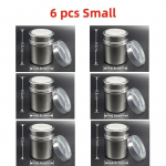 6 tk Roostevabast Terasest Pulbidosaatori Toru V&otilde;rgusilma Tihedate Aukudega Soola ja Pipra Soolapuisturid V&auml;litingimustes Grillimise T&ouml;&ouml;riistad Maitseainete Dosaator