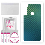 apgo Protective Skin Sticker for the back compatible with Motorola One Fusion Plus, Wrap Film, Foil, Vinyl - Pattern Carbon Chameleon CAKA1