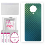 apgo Protective Skin Sticker for the back compatible with Xiaomi Redmi K30 Pro, Wrap Film, Foil, Vinyl - Pattern Carbon Chameleon CAKA1