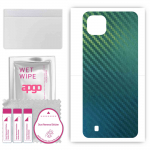 apgo Protective Skin Sticker for the back compatible with Realme C20, Wrap Film, Foil, Vinyl - Pattern Carbon Chameleon CAKA1