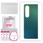 apgo Protective Skin Sticker for the back compatible with Samsung Galaxy Z Fold4, Wrap Film, Foil, Vinyl - Pattern Carbon Chameleon CAKA1