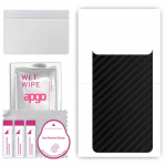 apgo Protective Skin Sticker for the back compatible with Tecno Spark 8 Pro, Wrap Film, Foil, Vinyl - Pattern Carbon Black