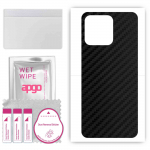 apgo Protective Skin Sticker for the back compatible with Honor X8 5G, Wrap Film, Foil, Vinyl - Pattern Carbon Black