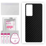 apgo Protective Skin Sticker for the back compatible with Oppo F21s Pro 5G, Wrap Film, Foil, Vinyl - Pattern Carbon Black