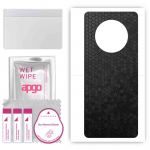apgo Protective Skin Sticker for the back compatible with Cubot Max 3, Wrap Film, Foil, Vinyl - Pattern Black Honeycomb