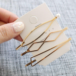 3 tk/komplekt Pearl Metal Gold juukseklamber Bobby Pin Barrette juuksepael Juuksen&otilde;el Peakate Juuste kujundamise t&ouml;&ouml;riist valge
