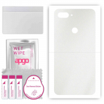 apgo Protective Skin Sticker for the back compatible with Xiaomi Mi 8 Lite, Wrap Film, Foil, Vinyl - Pattern Matte Transparent