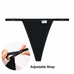 FINETOO Reguleeritavad alusp&uuml;ksid Puuvillased stringid Madala k&otilde;rgusega bikiinp&uuml;ksid Seksikad T-seljaga aluspesu &Uuml;hev&auml;rvilised G-stringiga naistep&uuml;ksid M