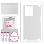 apgo Protective Skin Sticker for the back+sides compatible with OnePlus 10R 5G, Full Wrap Film, Foil, Vinyl - Pattern Transparent Carbon