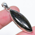 Natural Labradorite Gemstone Handmade 925 Sterling Silver Pendant 1.93 w2b65