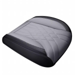 SEAMETAL t&auml;ielikult pakitud auto esiistme kate Premium PU-nahast s&otilde;iduki istmepadi, hingav libisemisvastane tooli kaitsematt 1PC Front Seat hall v&auml;rv/must