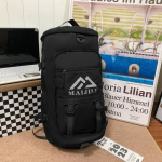 Kvaliteetne nailonist reisikott meestele ja naistele Suure mahutavusega seljakott Mood Sport Fitness Duffel kotid Iseseisev jalatsiruum pagasi kott must