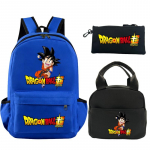 3 tk/komplekt Seljakott Dragon Ball Prinditud raamatukott l&otilde;unakoti pliiatsikarbiga Teismelise Lapse T&uuml;druku Poisi Koolikott Seljakott