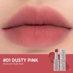 Rom&nd Zero MATTE LIPPLICK, P&uuml;siv, Jumestus, Kbeauty, Korea kosmeetika, n&auml;idis #01 Dusty Pink brown