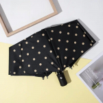 Korea stiilis must valge ruuduline vihmavari p&auml;ikesevari Vihmavari UV-vastane kokkupandav v&auml;rskelt puhas