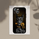 Dobermani telefoni&uuml;mbris iPhone'ile Samsung Galaxy Redmi Xiaomi Oppo OnePlus Note SA 7 8 9 10 11 12 13 14 20 21 22 23 53 54 Pro Max Plus Ultra TPU Soft iPhone 6 or 6S