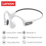 Lenovo X3 Pro Bone Conduction k&otilde;rvaklapid TWS Fone Bluetoothi ​​juhtmevabad k&otilde;rvaklapid S&otilde;it Jalgrattaga k&otilde;rvaklapid Sport Jooksupeakomplekt valge