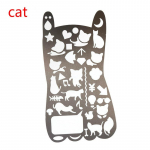 Kaasaskantavad roostevabast terasest &scaron;abloonid &Otilde;&otilde;nesjoonlaud Reisip&auml;eviku m&auml;rkmiku joonistamise DIY t&ouml;&ouml;riist graffiti type