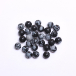 Kvaliteetne 4 6 8 10 12 mm Uued DIY looduslikud ehted Lumehelbekivi valmistamine Kaelakee K&auml;ev&otilde;ru Vaheosa lahtised helmed 6mm about 30Pcs
