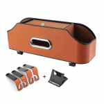 Autoistme seljatoe korraldaja koos topsihoidja, salvr&auml;tikukarbi ja mobiiltelefonihoidjatega Auto peatoe tagaistme multifunktsionaalne hoiukarp punane