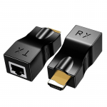 VAORLO 4K HDMI pikendus HDMI pikendus kuni 30 m &uuml;le pikendus 30 m &uuml;le CAT5e / CAT6 UTP Etherneti kaabel RJ45 pordid LAN-v&otilde;rk arvuti jaoks must