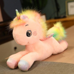 Kawaii lamav vikerkaar &uuml;kssarvik pl&uuml;&uuml;sist m&auml;nguasjad Multifilmid Loomanukud lastele T&uuml;drukutele T&auml;idisega m&auml;nguasjad S&uuml;nnip&auml;evakaunistused Kingitused 60cm roosa