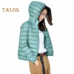 Talvine sulemantel &Otilde;huke polsterdatud kapuuts keskmise pikkusega t&auml;ist&otilde;mblukk Tuulekindel Plus-suuruses pikkade varrukatega taskud, soojad igap&auml;evased riided, puuvillane jope L must