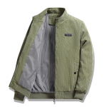 Meeste kevadine Oversized Corduroy Windbreaker jope Meestele V&auml;lisr&otilde;ivaste mantel L khaki