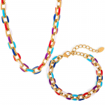 Prantsuse isiksuse mitmek&uuml;lgne k&auml;ev&otilde;ru Kuuba ni&scaron;i temperamendiga magusa t&uuml;druku paksu ketiga kaelakee ehtekomplekt meestele