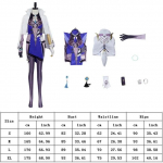 Yelan Cosplay m&auml;ng Cosplay Body Seksikas Armas vormiriietus Parukas Kost&uuml;&uuml;mid Halloweeni peokost&uuml;&uuml;mid XXL-(Costume+Wig)